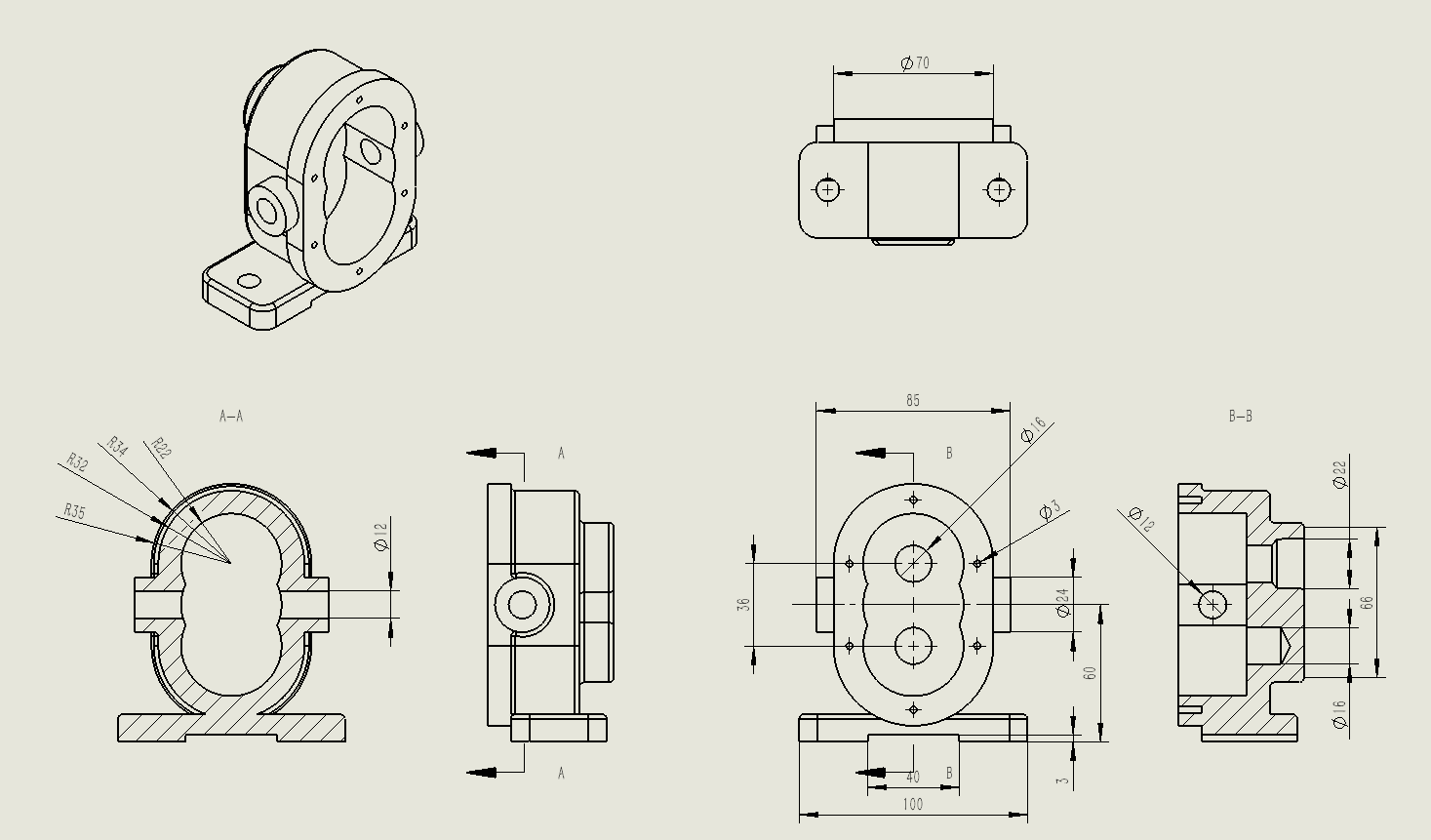 Solidworks：油泵体设计