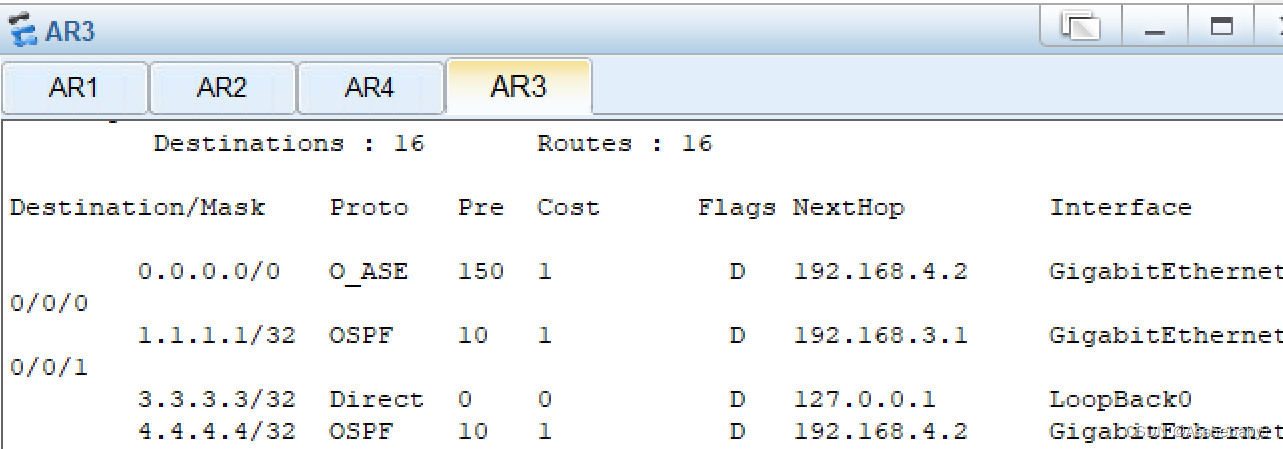 OSPF下的宣告默认路由方法