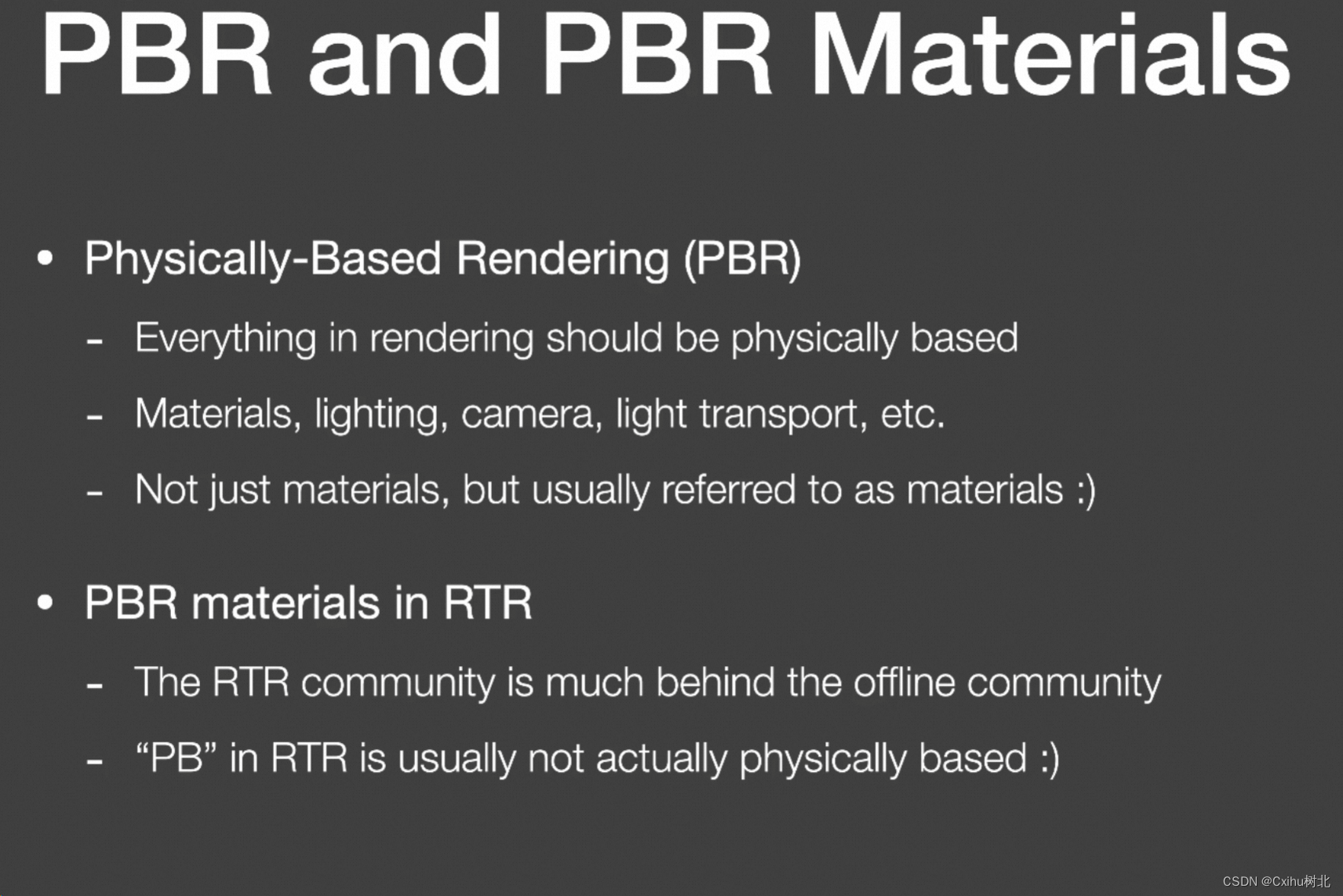 Physically-Based Rendering(PBR)基于物理的渲染（一）