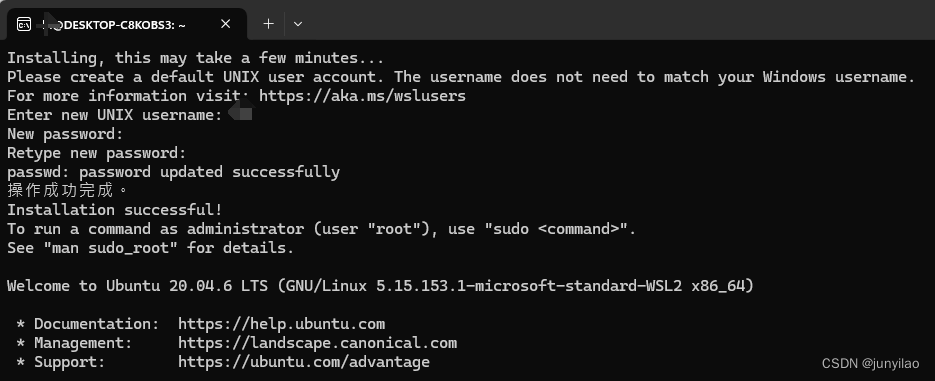 Ubuntu 20.04 LTS WslRegisterDistribution failed with error: 0x800701bc