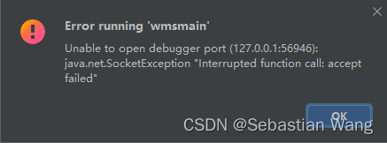 Error running ‘Tomcat‘: Unable to open debugger port (127.0.0.1:56946): java.net.SocketException