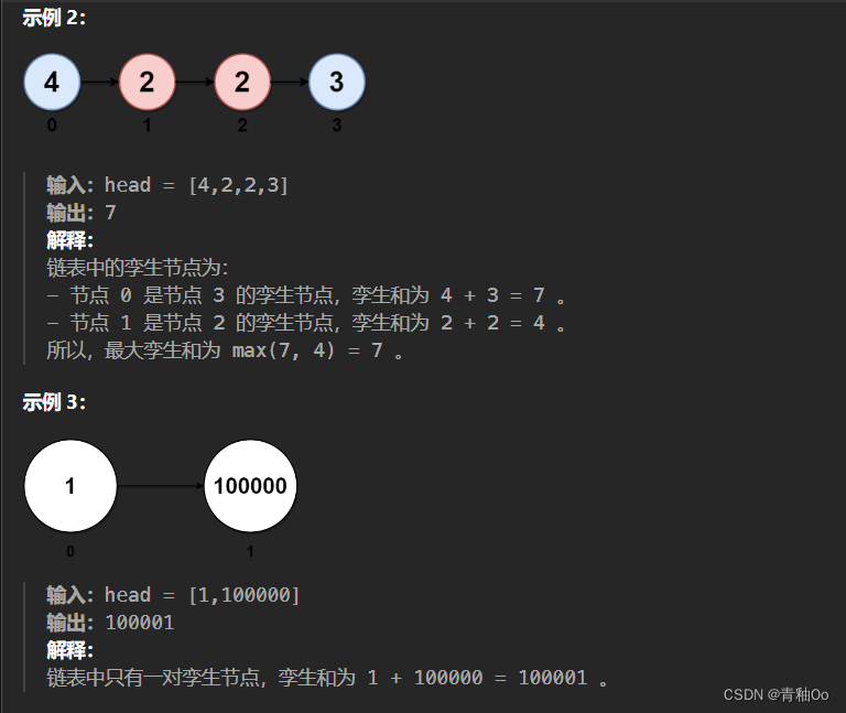 链表最大孪生和