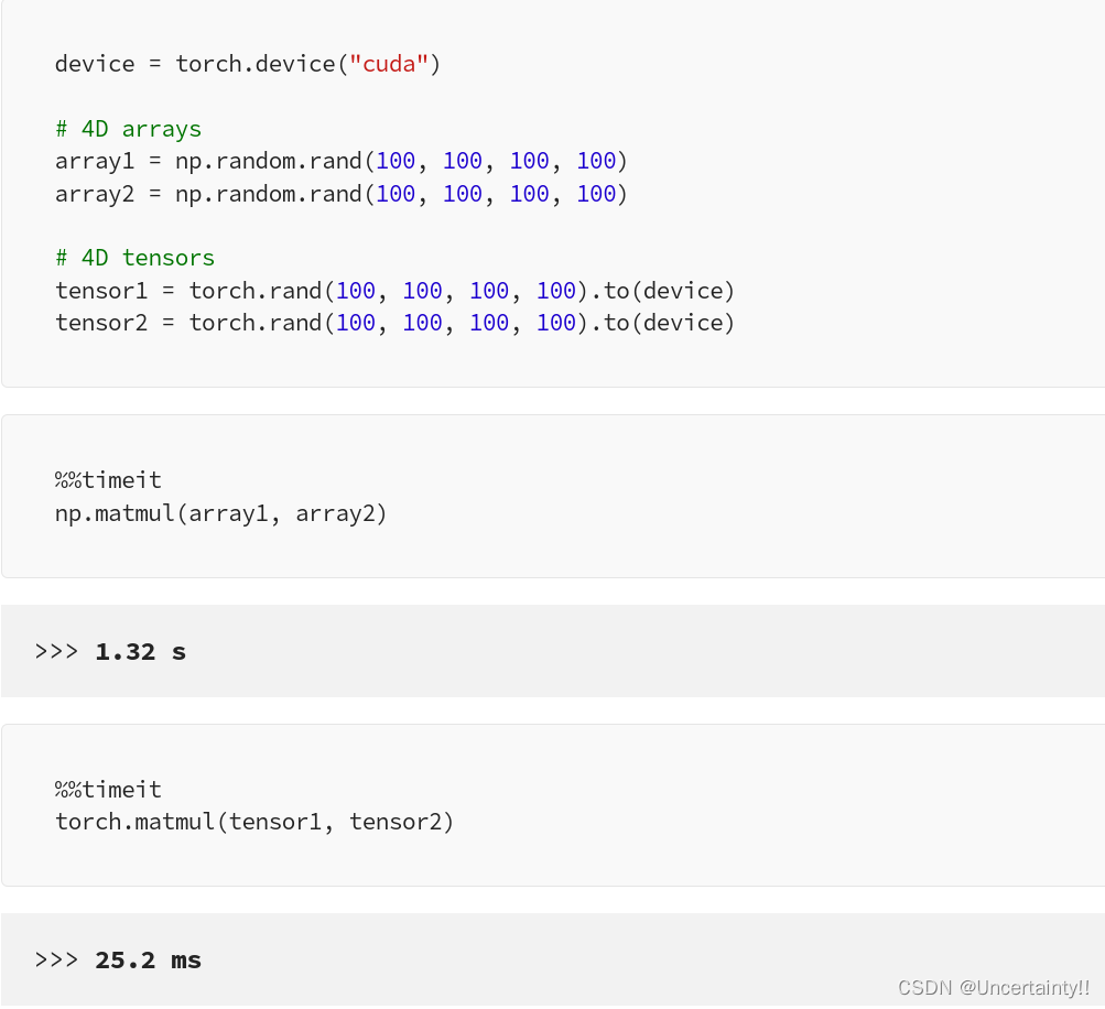 Numpy array和Pytorch tensor的区别