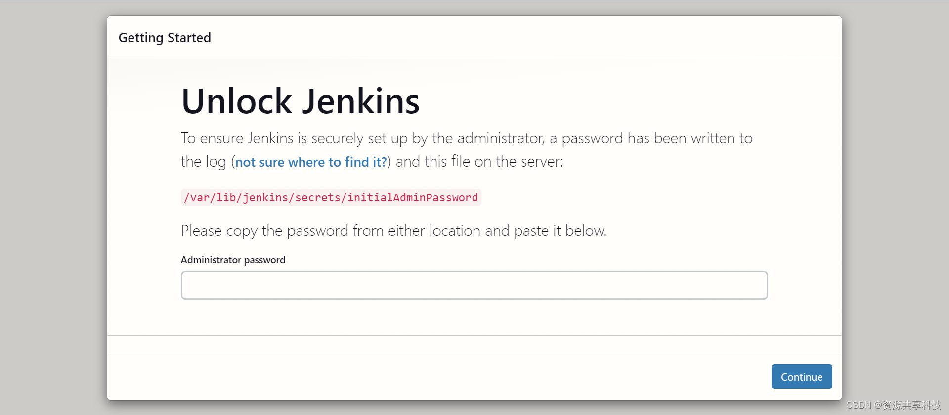 Jenkins登录界面