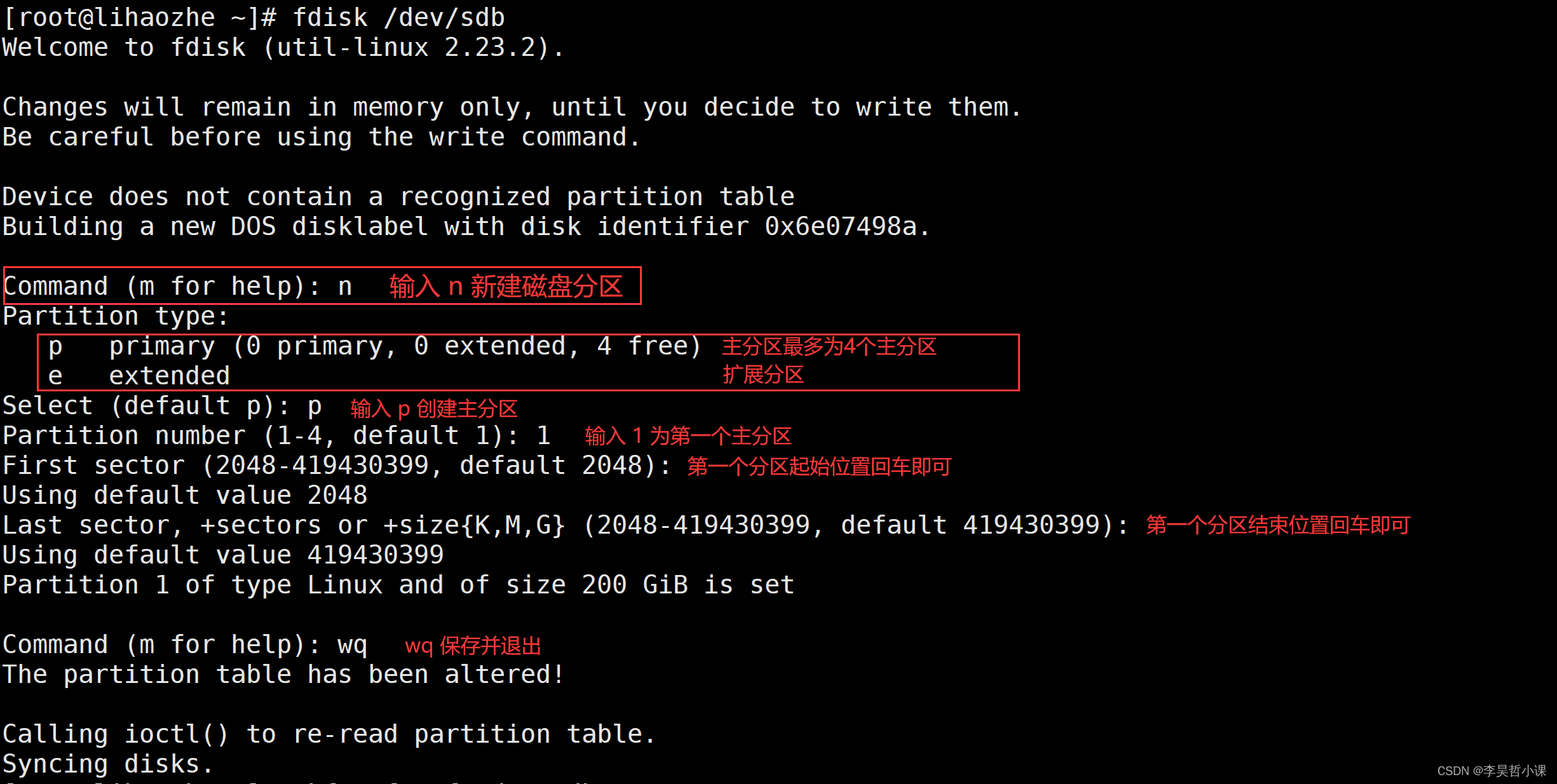 Linux disk partition