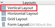 【Qt 学习笔记】Qt常用控件 | 布局管理器 | 垂直布局Vertical Layout
