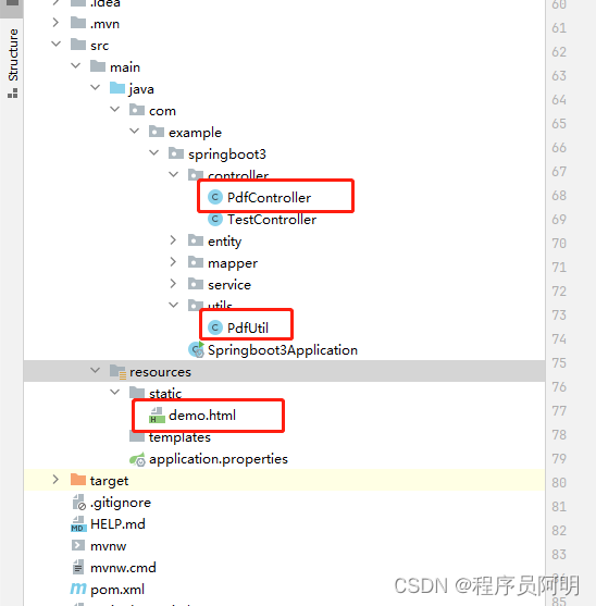 spring boot 生成PDF模板文件