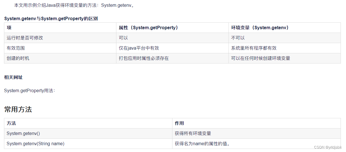 Sytem.getenv的作用和意义介绍