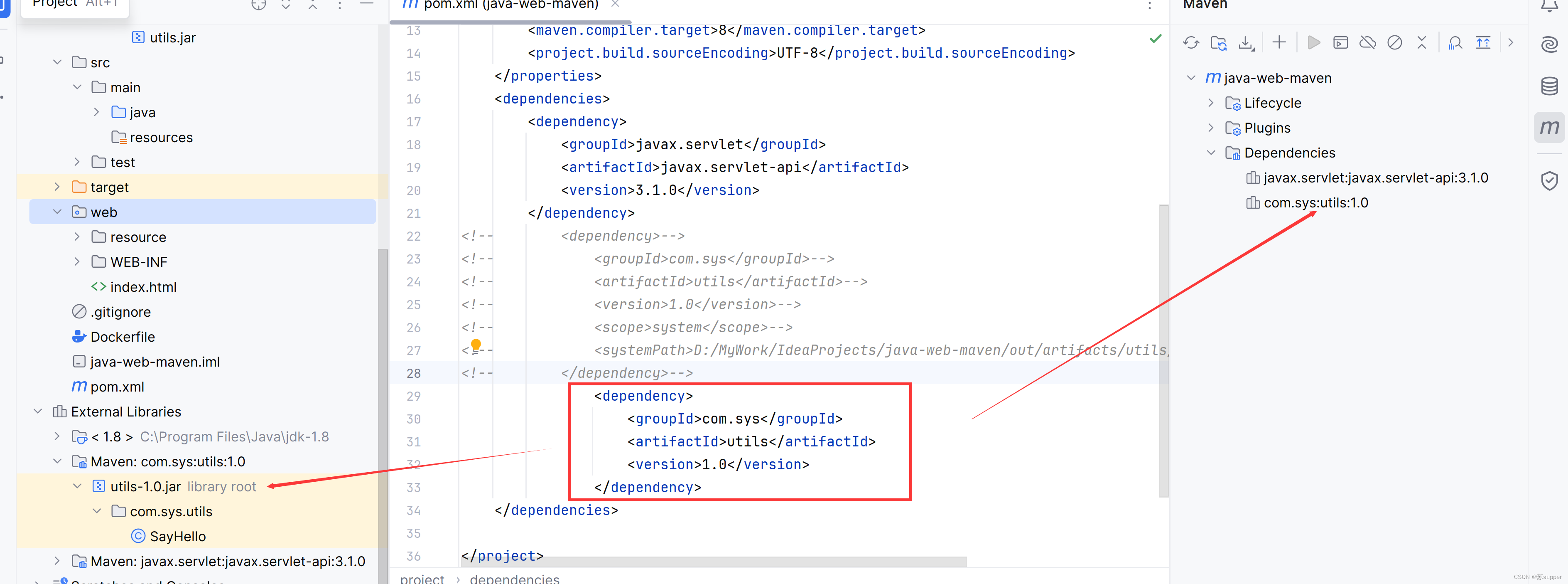 maven的pom引入第三方jar包的两种方式_pom文件引入jar包CSDN博客