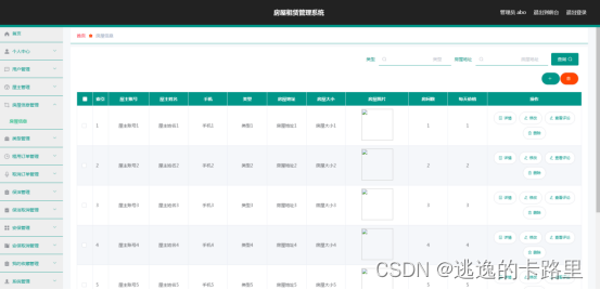 图5.2 房屋信息管理页面