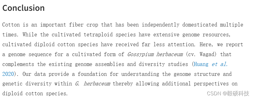 文献解读-长读长测序-第十四期|《作为了解棉花驯化的资源，印度棉（Gossypium herbaceum L. Wagad）基因组》