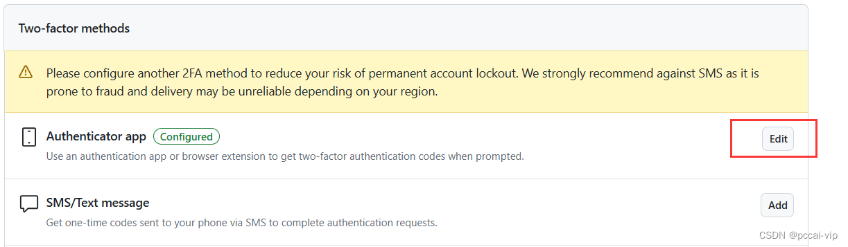 Github忘记了Two-factor Authentication code