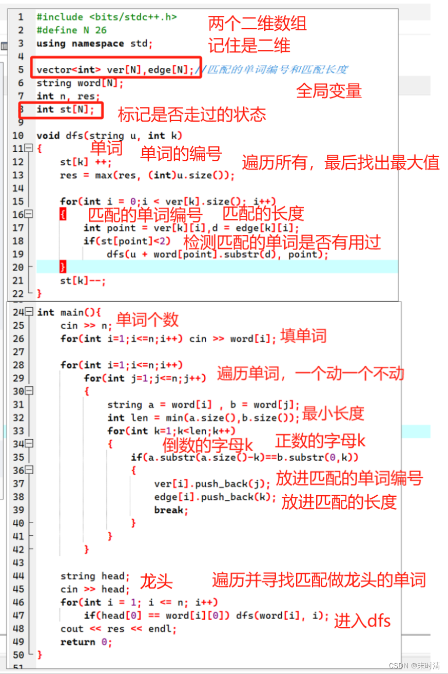 单词接龙--C++