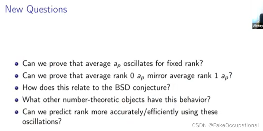 bsd猜想 Murmuration of Eliptic Curves（笔记）