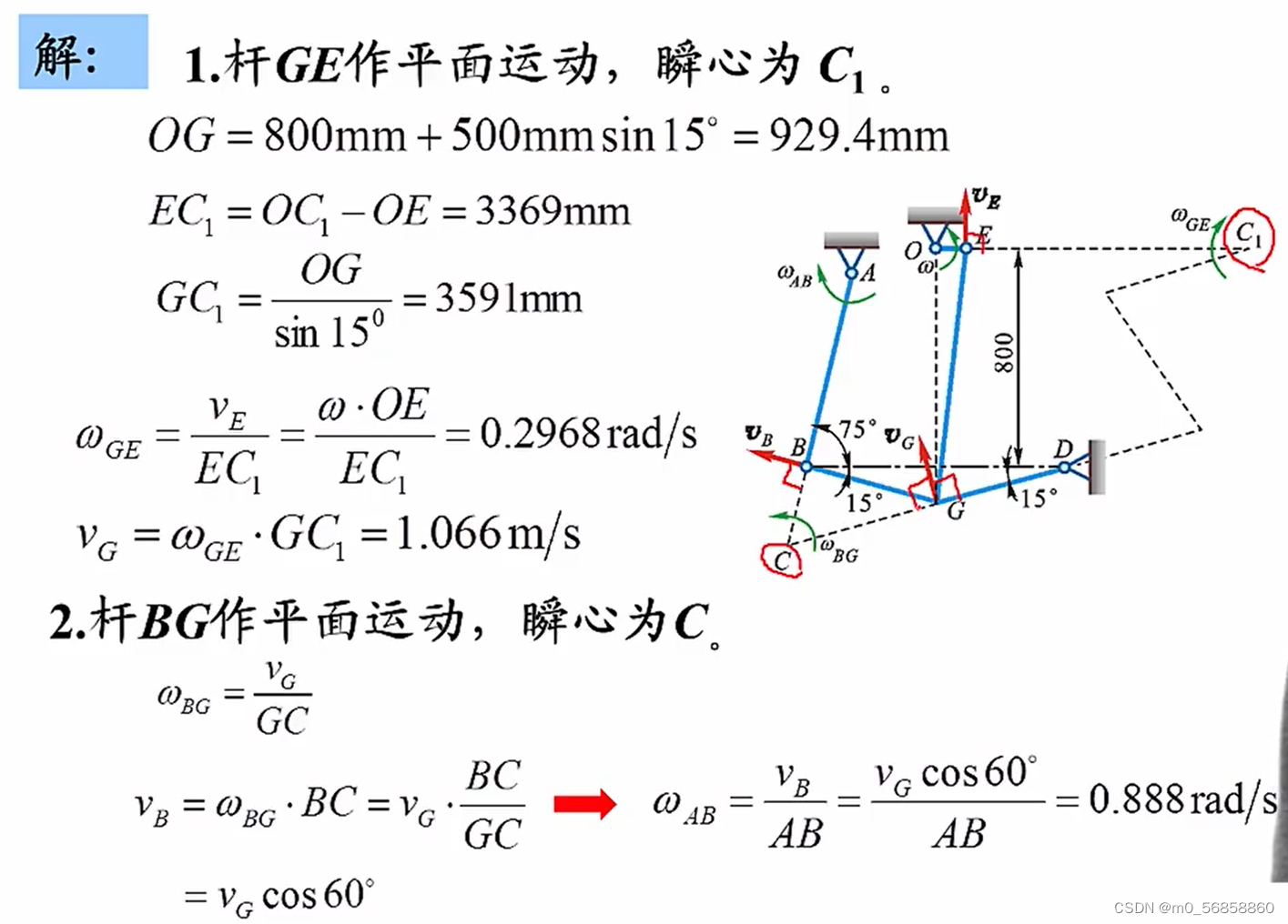 刚体的平面运动(1)------速度-CSDN博客