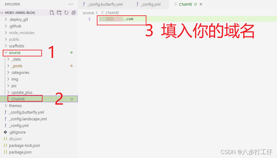 解决：使用hexo deploy部署之后,github page的custom domian自定义域名失效