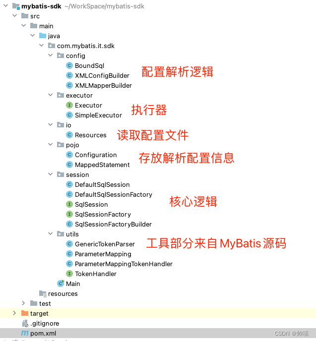 仿照MyBatis手写一个持久层框架学习