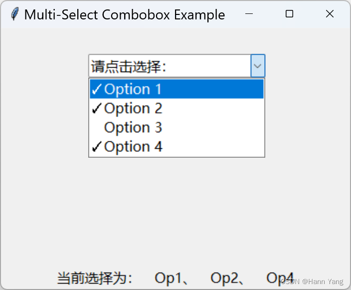 Python tkinter控件全集之组合选择框 ttk.ComboBox