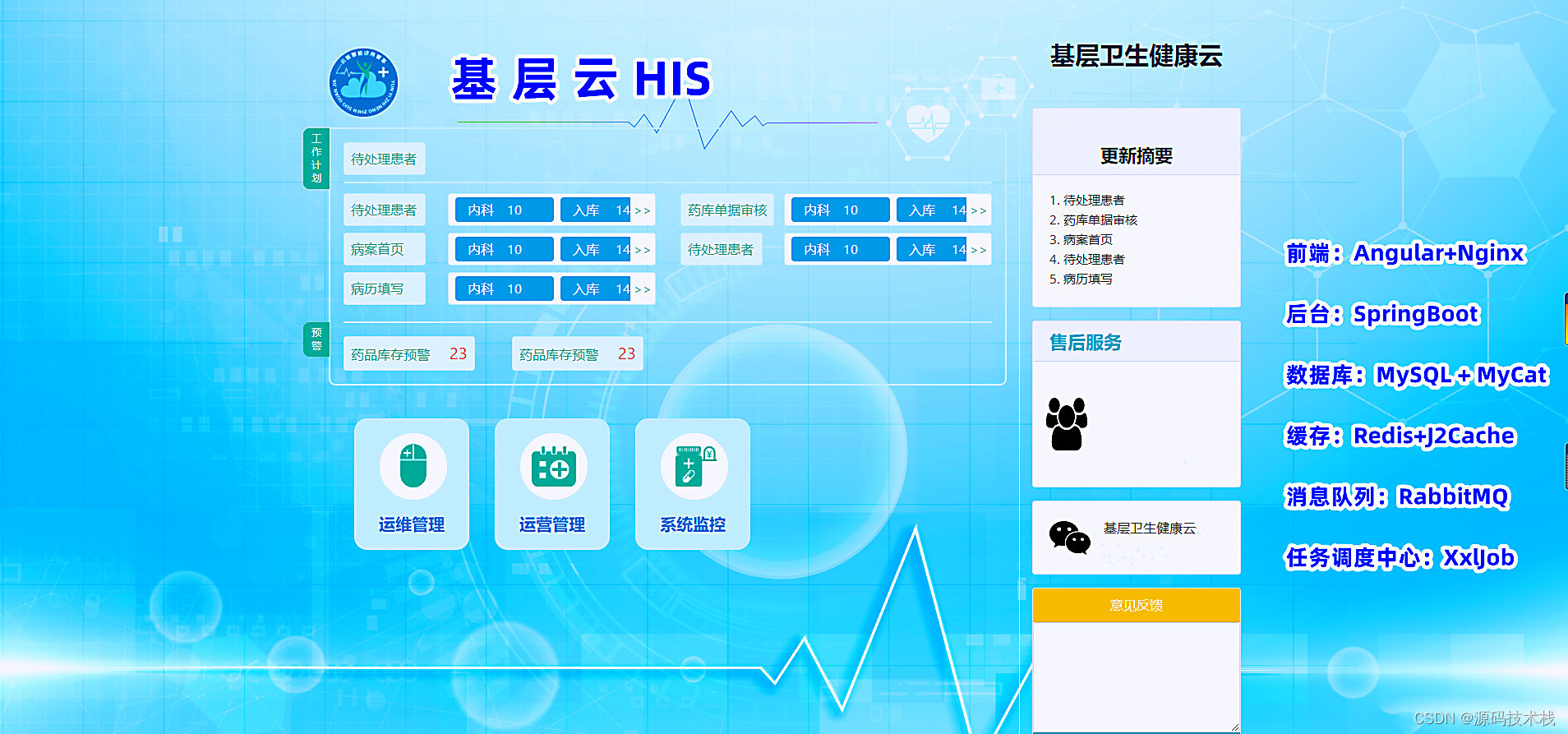 SaaS云HIS平台源码 采用云部署模式，部署一套可支持多家医院共同使用