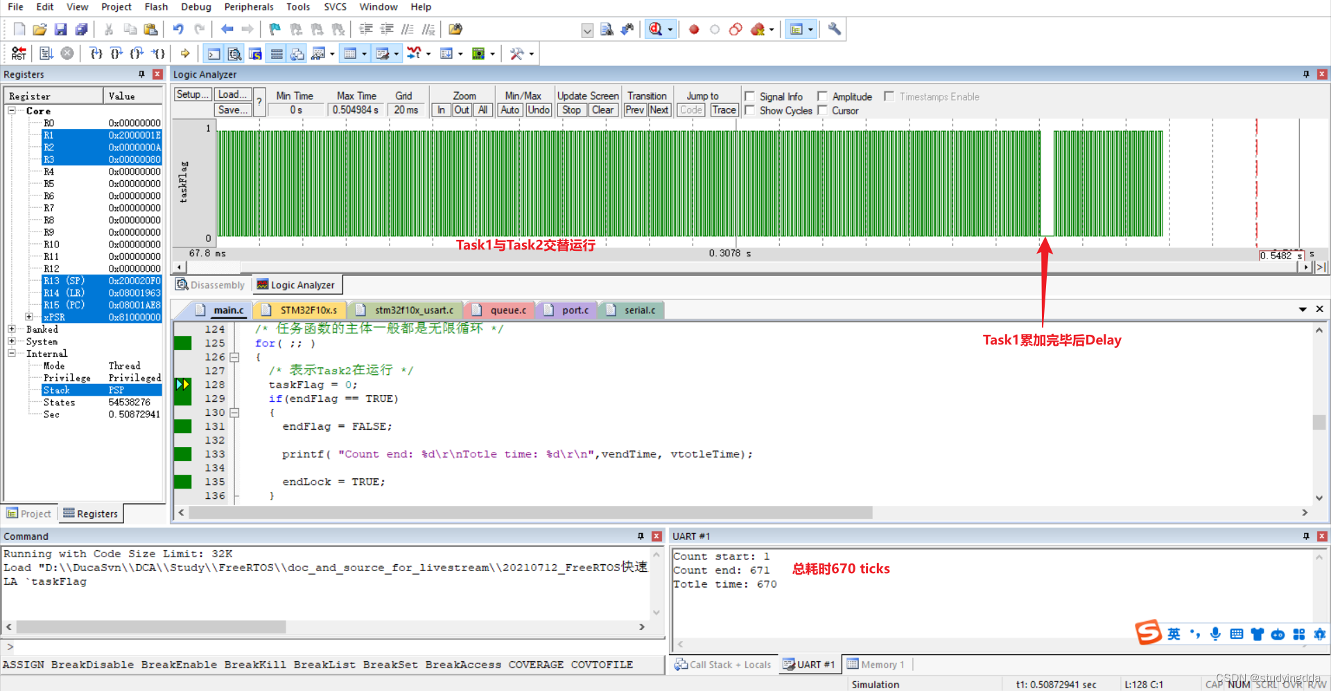 FreeRTOS<span style='color:red;'>学习</span>——<span style='color:red;'>同步</span>互斥