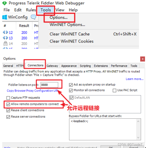 Fiddler的安装和使用——PC端移动端抓包