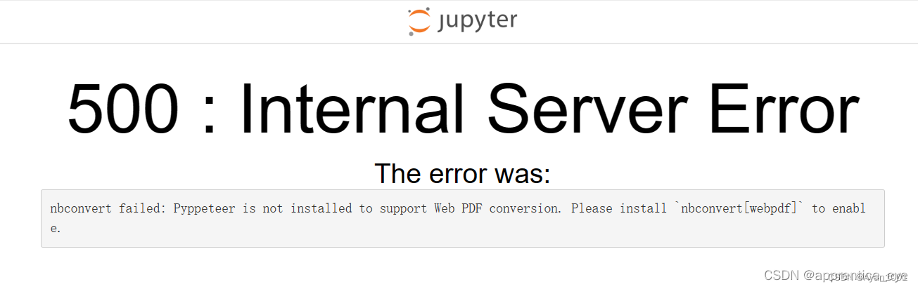 这是一个错误提醒，意思是缺少一个转换插件nbconvert
