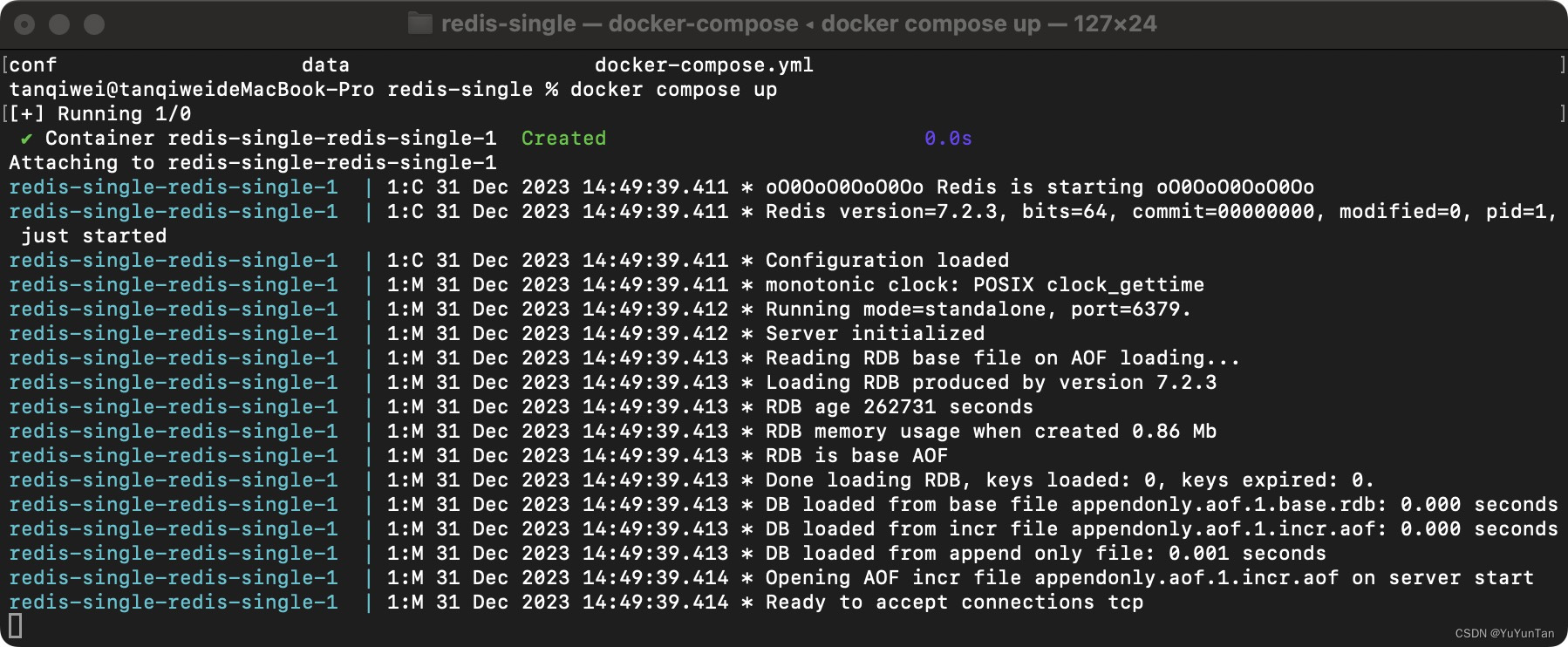 【Docker-Dev】Mac M2 搭建docker的redis环境