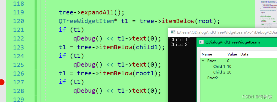 Qt|QTreewidget类下函数qt助手详解说明示例（上）