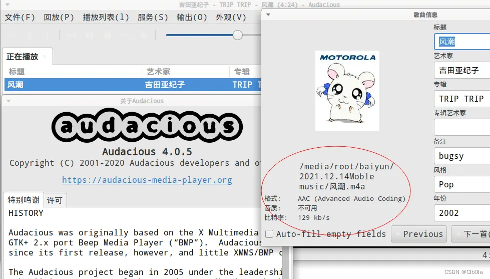 linux无法打开M4a格式音频的解决方法