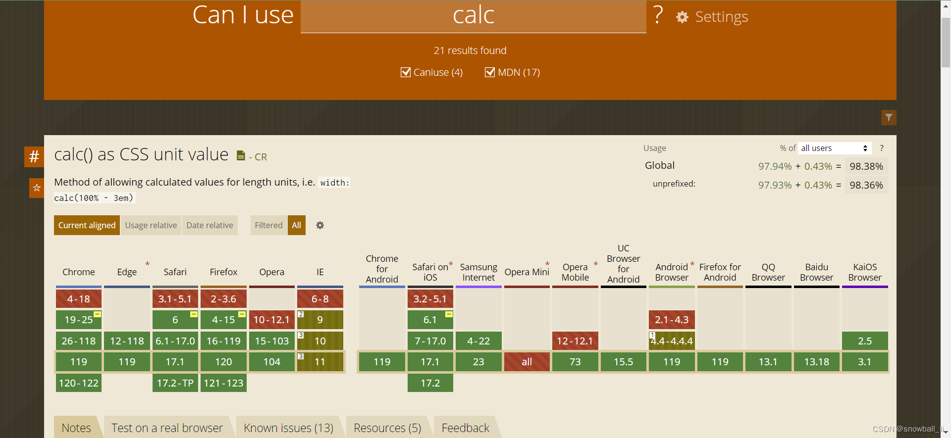 CSS：calc() 函数 / 动态计算长度值 / 不同场景使用