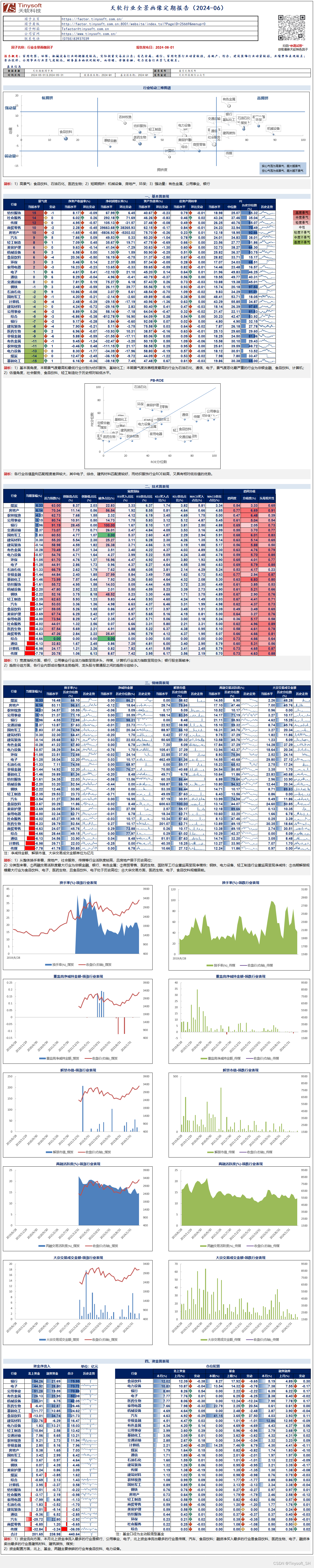 《天软行业全景画像定期报告》（2024-06）
