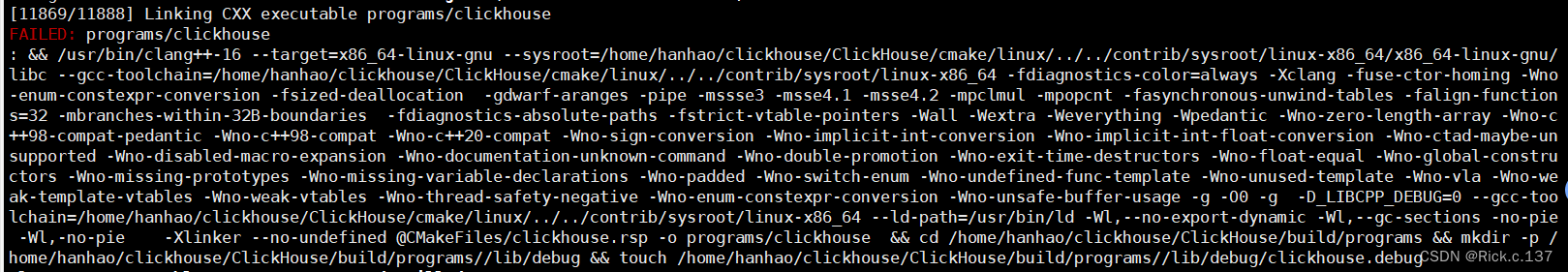 clickhouse源码编译debug指导手册
