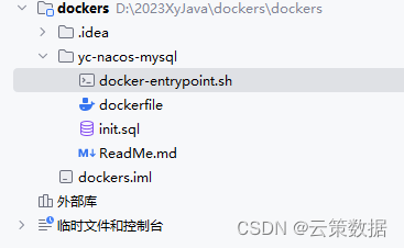 使用dockerfile 构建自己的nacos-mysql