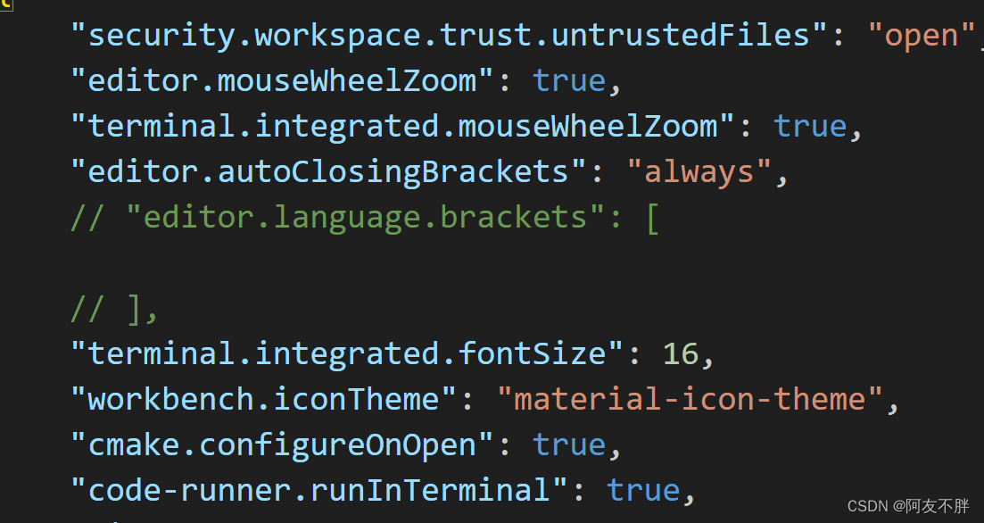 vscode设置_editor.language.bracketsCSDN博客