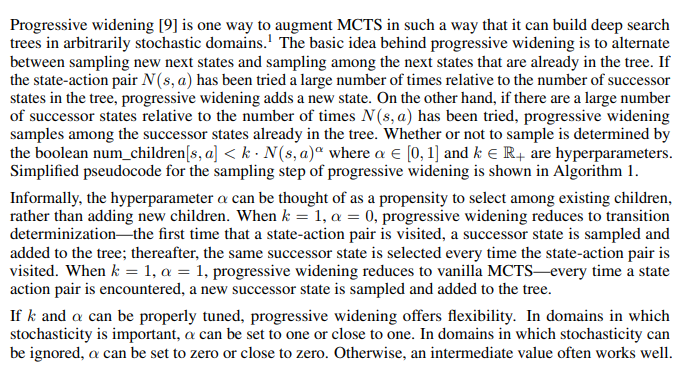 Progressive Widening