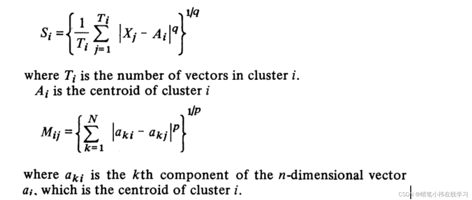 阅读笔记-A Cluster <span style='color:red;'>Separation</span> Measure