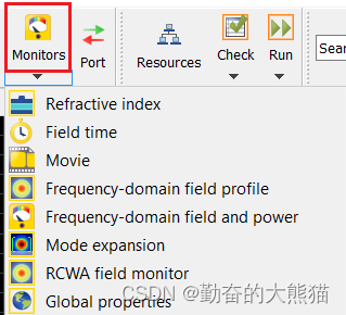 Lumerical Monitors------ Global <span style='color:red;'>properties</span>