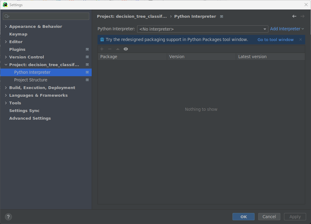 PyCharm Python Interpreter & Reload All from Disk