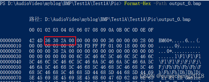 音视频入门基础：像素格式专题（2）——不通过第三方库将RGB24格式视频转换为BMP格式图片