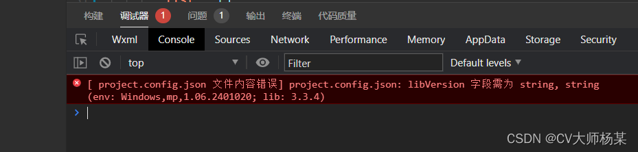 project.config.json 文件内容错误] project.config.json: l