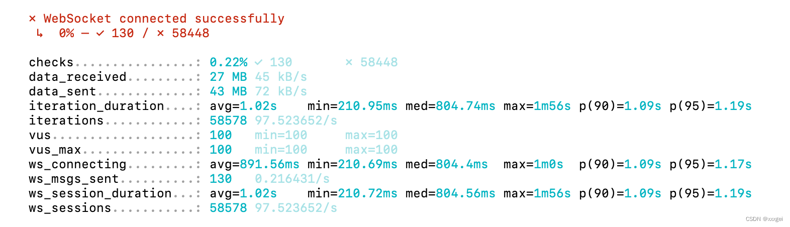 Mac使用K6工具压测WebSocket