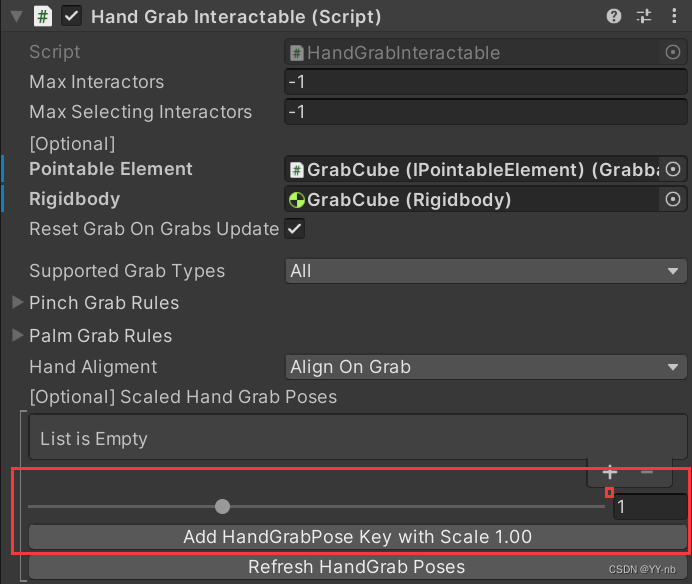 Unity Meta Quest 一体机开发（九）：【手势追踪】通过录制抓取手势实现自定义抓取姿势