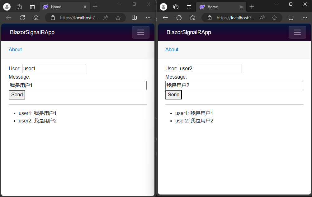 3. BlazorSignalRApp 结合使用 ASP.NET Core SignalR 和 Blazor