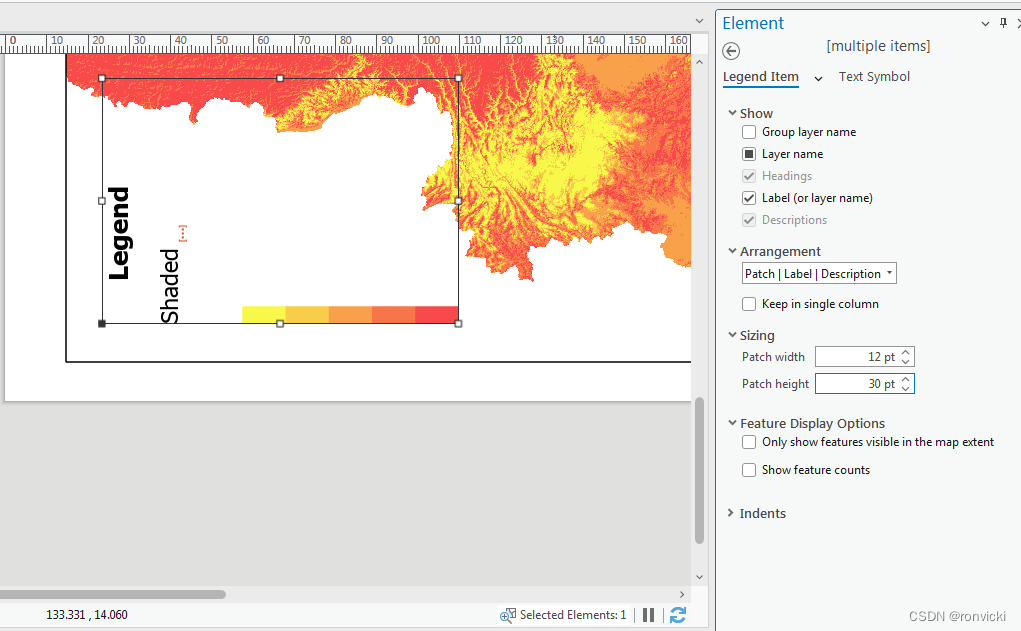 ArcGIS Pro横向水平图例