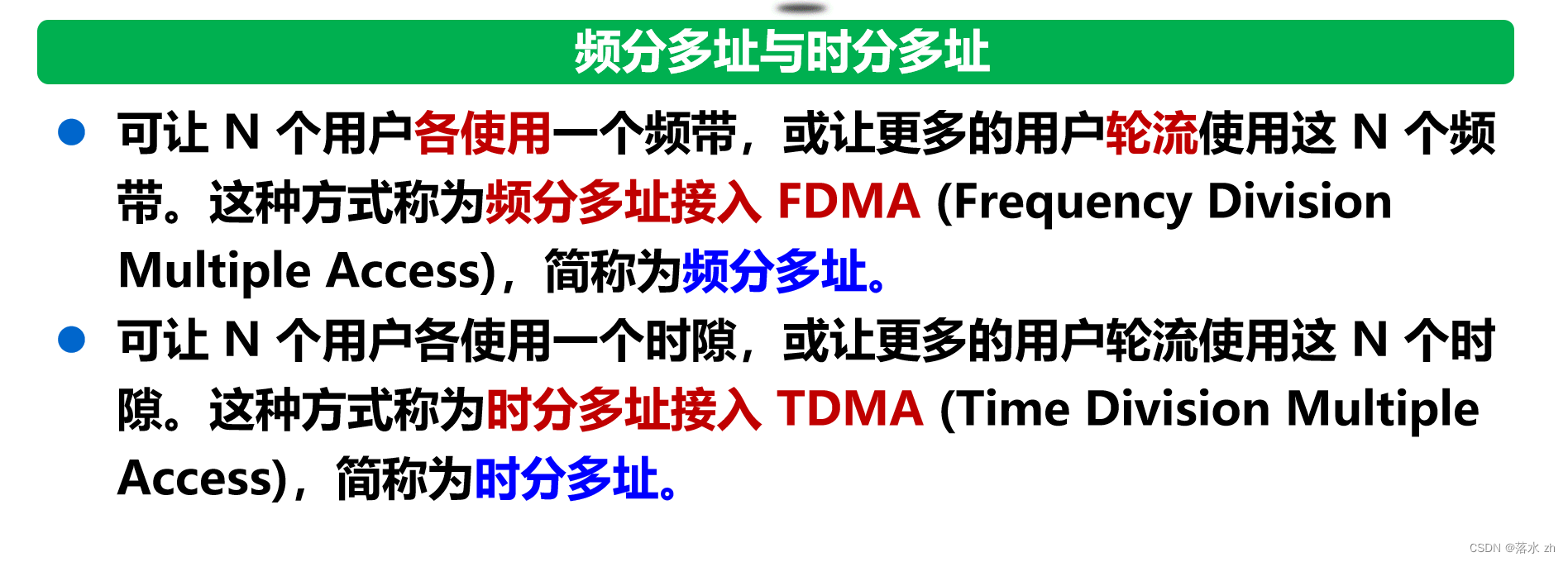 计算机网络——物理层（信道复用技术）