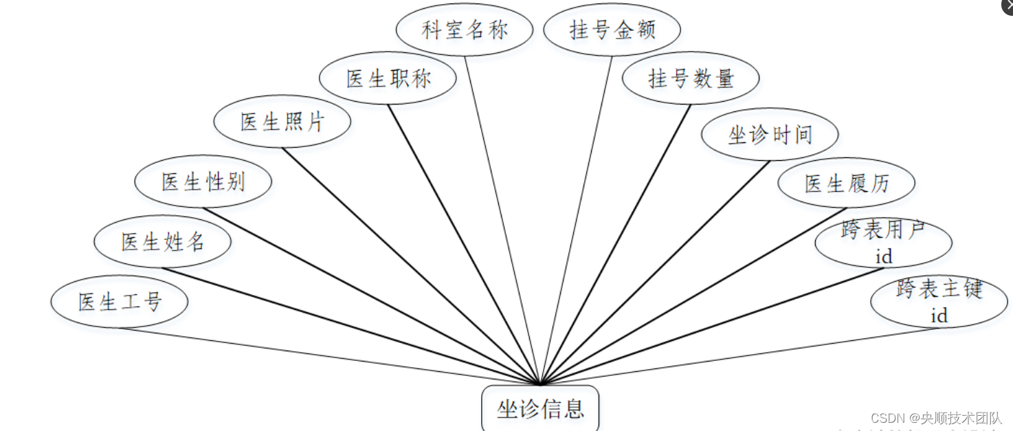 图4-6 坐诊信息实体属性图