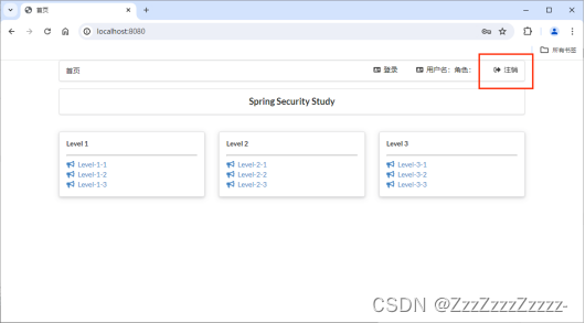 Logout functionality