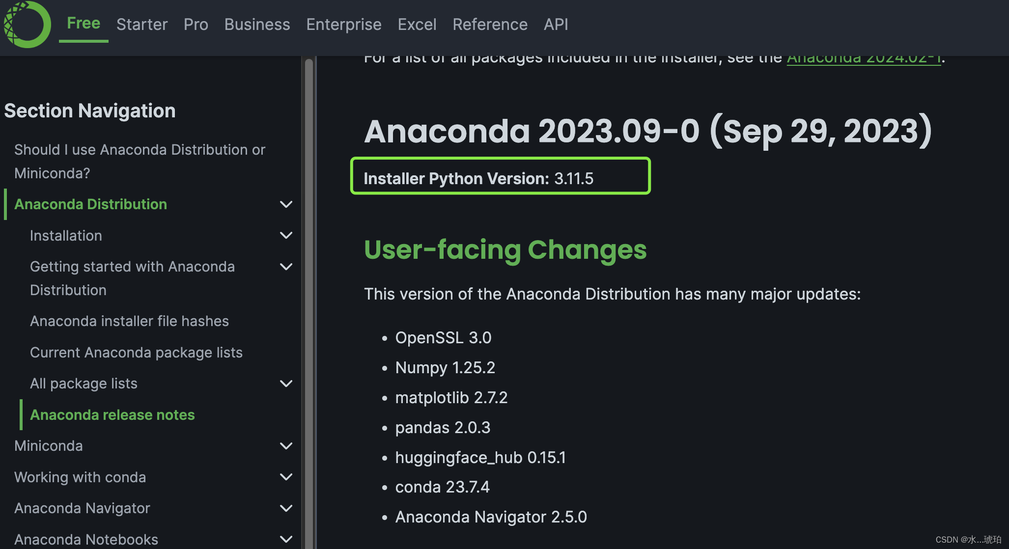 python与anaconda 的对应关系