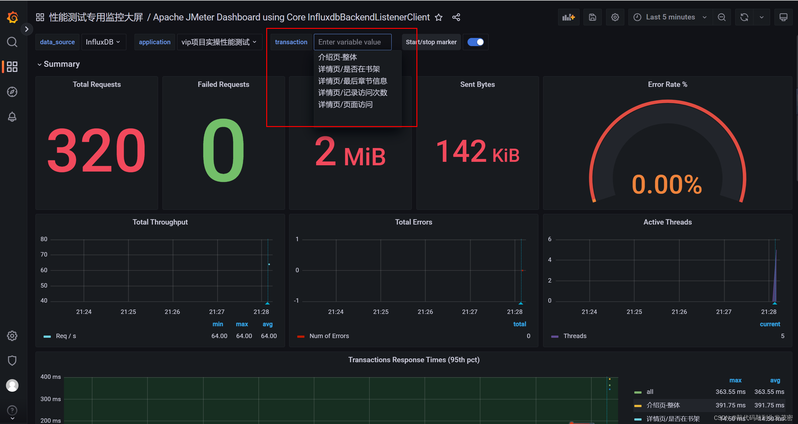 JMeter+Grafana+influxdb 配置出现transaction无数据情况解决办法