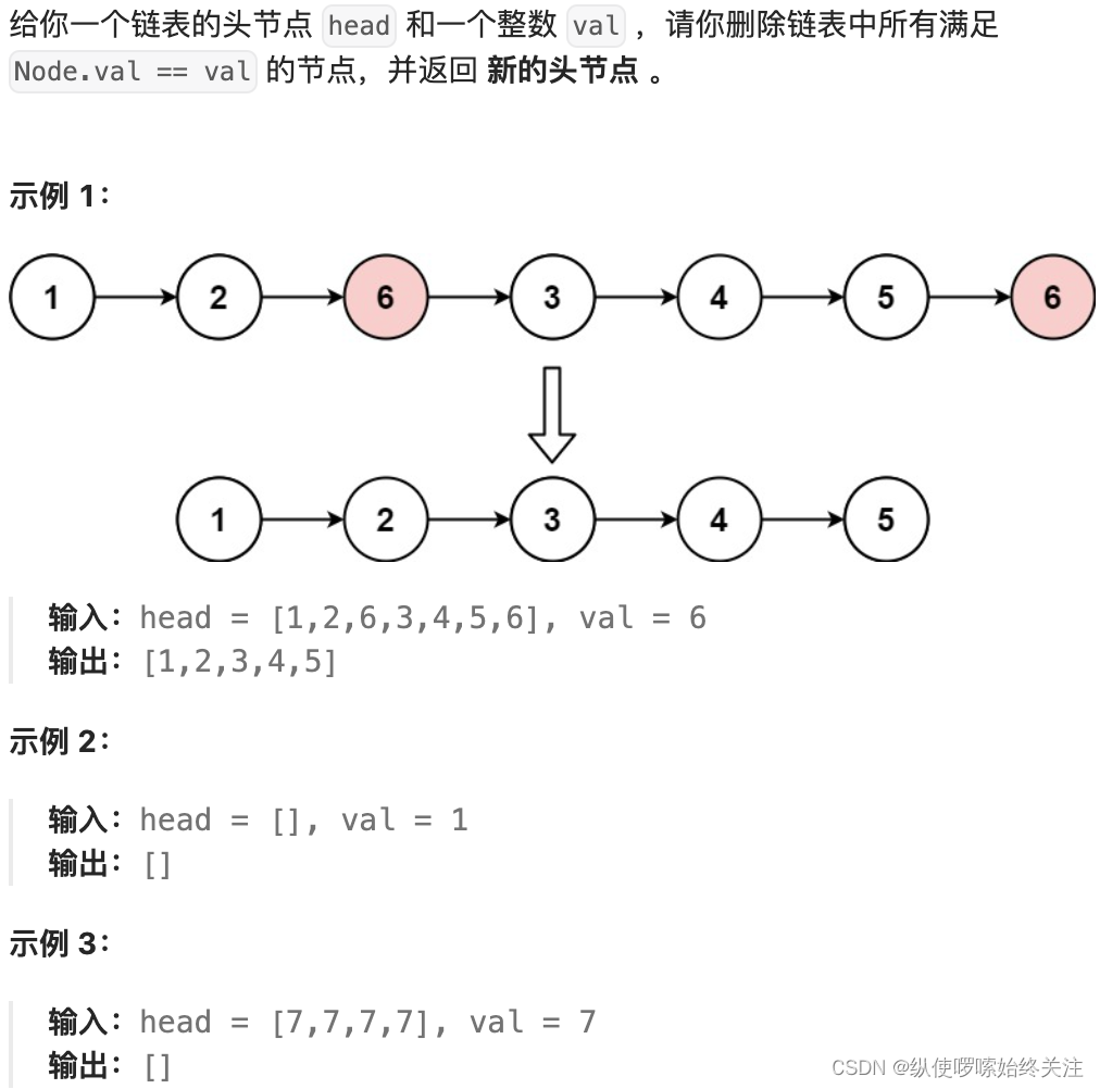 <span style='color:red;'>代码</span><span style='color:red;'>随想</span><span style='color:red;'>录</span>算法<span style='color:red;'>训练</span><span style='color:red;'>营</span><span style='color:red;'>第</span><span style='color:red;'>三</span><span style='color:red;'>天</span> | <span style='color:red;'>链</span><span style='color:red;'>表</span><span style='color:red;'>理论</span><span style='color:red;'>基础</span> <span style='color:red;'>203</span>.<span style='color:red;'>移</span><span style='color:red;'>除</span><span style='color:red;'>链</span><span style='color:red;'>表</span><span style='color:red;'>元素</span> <span style='color:red;'>707</span>.<span style='color:red;'>设计</span><span style='color:red;'>链</span><span style='color:red;'>表</span> <span style='color:red;'>206</span>.<span style='color:red;'>反</span><span style='color:red;'>转</span><span style='color:red;'>链</span><span style='color:red;'>表</span>